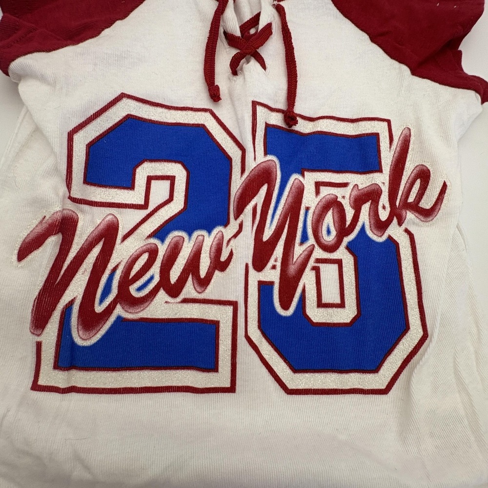 American Girl By Next Era Shirt Girls S White Red New York 25 Jersey Graphic Tee - Picture 2 of 7
